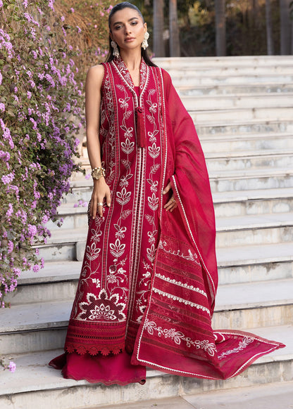 Crimson | Flow Lawn'26 | A HANDMADE TALE-D5A - Festive Dress - available at Maria Faisal in UK and USA.