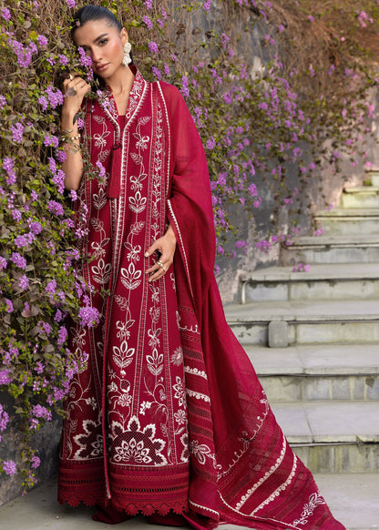 Crimson | Flow Lawn'26 | A HANDMADE TALE-D5A - Festive Dress - available at Maria Faisal in UK and USA.