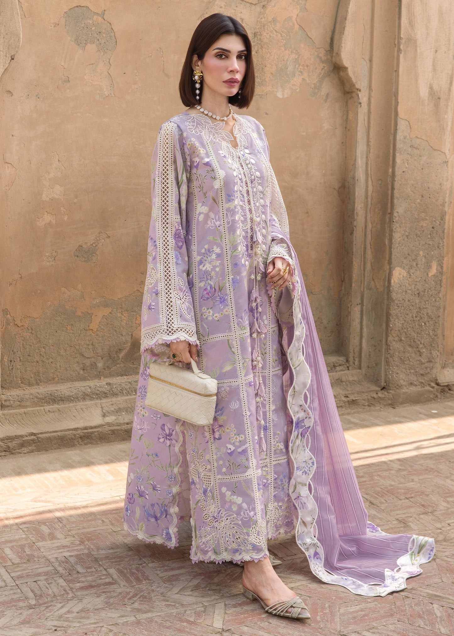 Crimson | Flow Lawn'26 | A SUMMER DANCE - D2B - Festive Dress - available at Maria Faisal in UK and USA.
