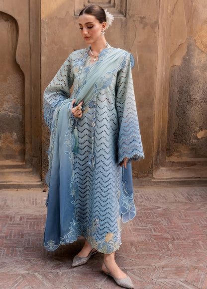 Crimson | Flow Lawn'26 | OMBRE LOVE - D8A - Festive Dress - available at Maria Faisal in UK and USA.