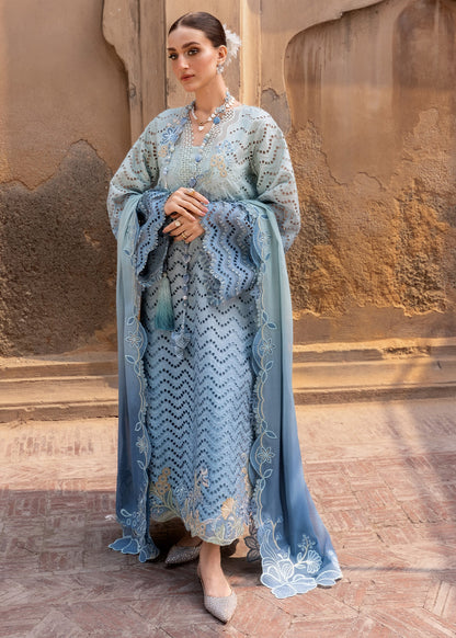 Crimson | Flow Lawn'26 | OMBRE LOVE - D8A - Festive Dress - available at Maria Faisal in UK and USA.