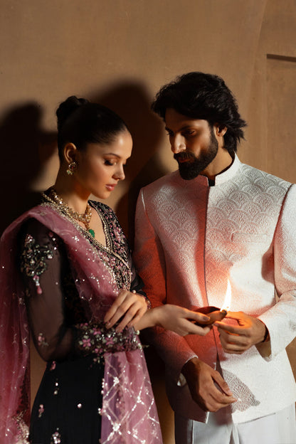 Rangrasiya | Chiffon Formals | Sofia - Formal Dress - available at Maria Faisal in UK and USA.