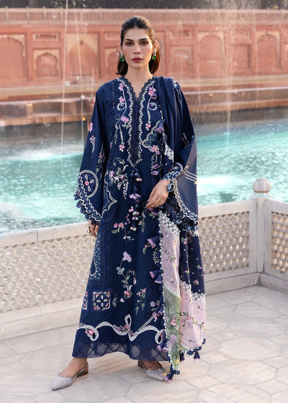 Crimson | Flow Lawn'26 | MANIFESTED MEADOWS - D7B - Festive Dress - available at Maria Faisal in UK and USA.