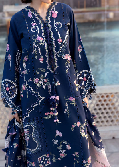 Crimson | Flow Lawn'26 | MANIFESTED MEADOWS - D7B - Festive Dress - available at Maria Faisal in UK and USA.