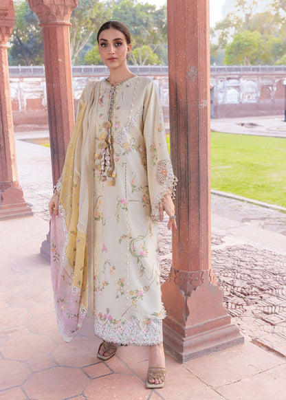 Crimson | Flow Lawn'26 | MANIFESTED MEADOWS - D7A - Festive Dress - available at Maria Faisal in UK and USA.