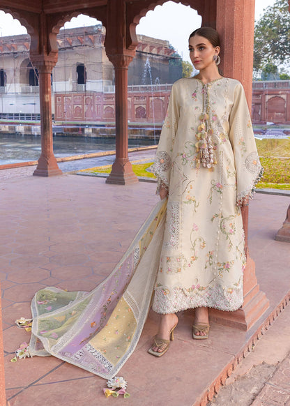 Crimson | Flow Lawn'26 | MANIFESTED MEADOWS - D7A - Festive Dress - available at Maria Faisal in UK and USA.