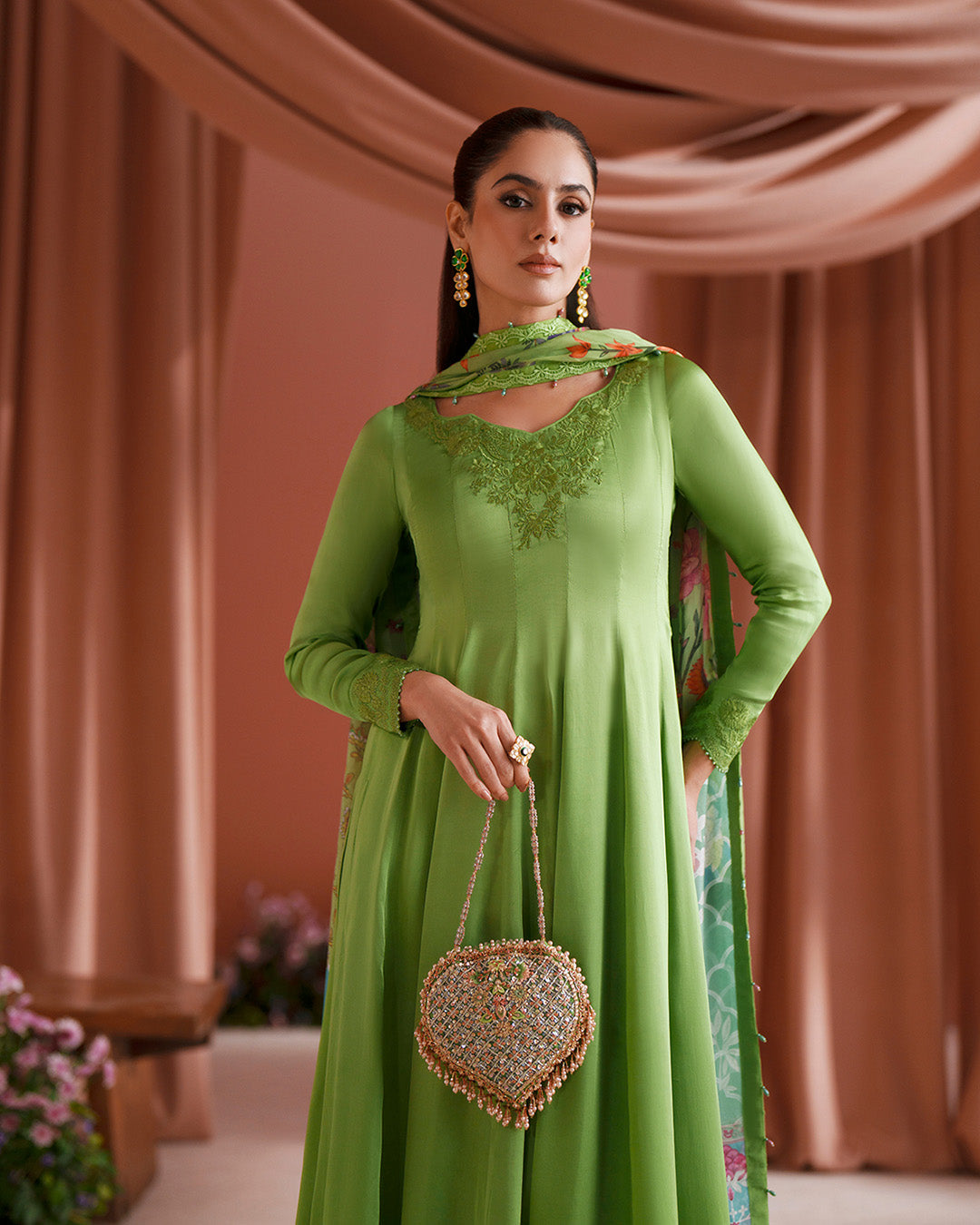 Faiza Saqlain | Roim Silk Edit | Gomana - Luxury Dress - available at Maria Faisal in UK and USA.