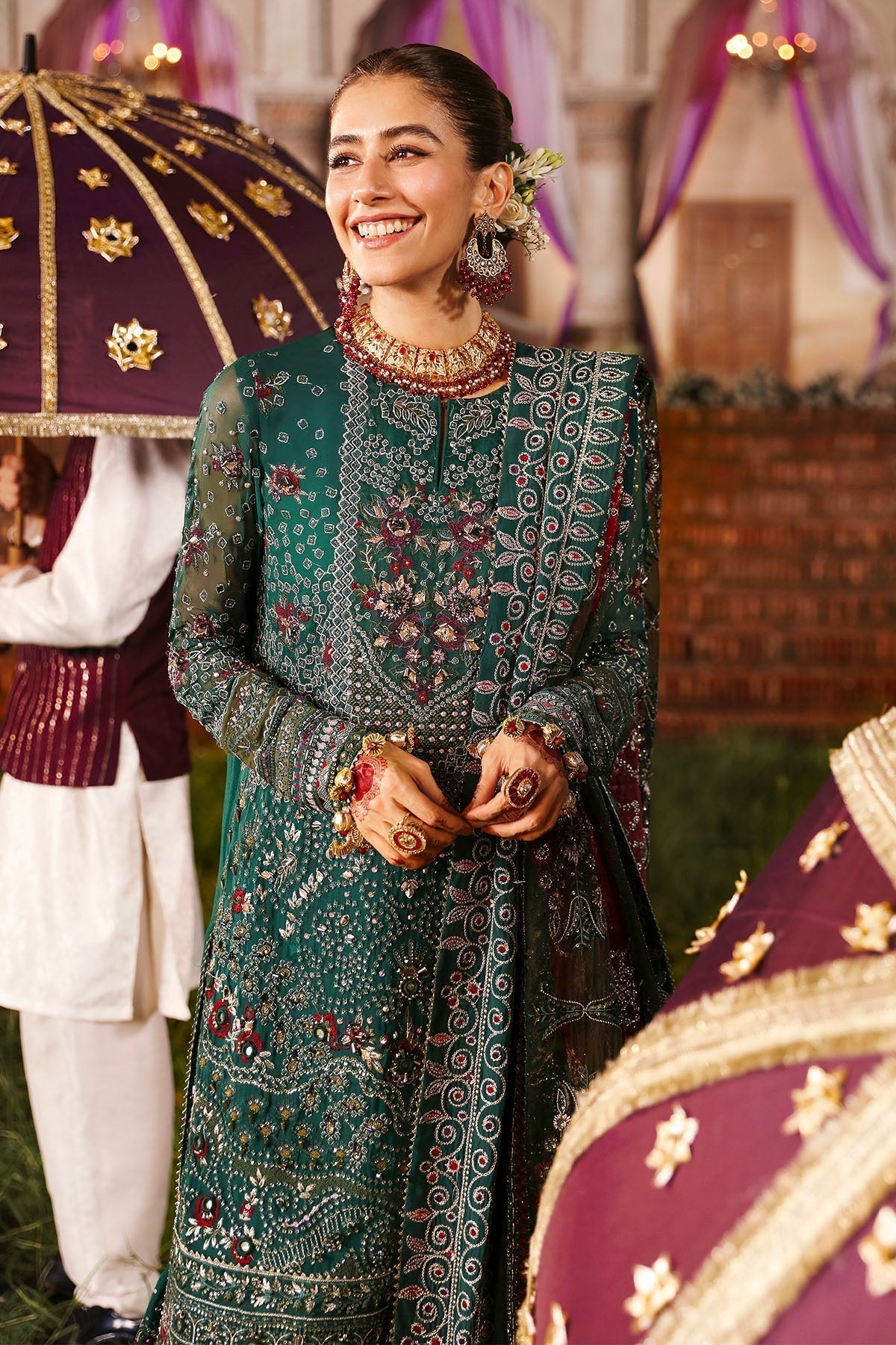 Nureh | Jhoomro Wedding Formals | NL-68 SHADMANI - Wedding Dress - Maria Faisal