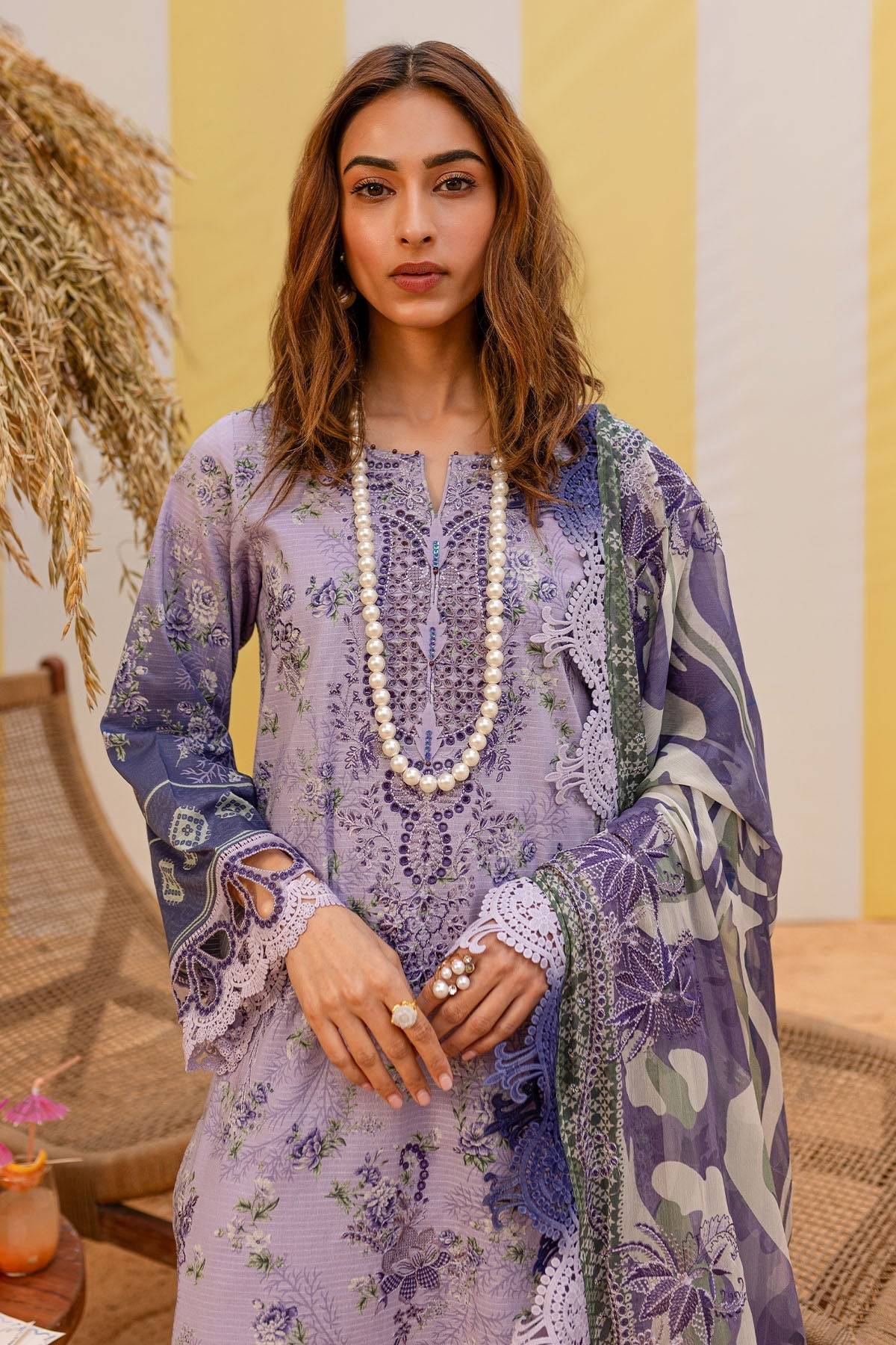 Nureh | Gardenia Lawn 25 | NSG-184 by Maria Faisal - Registered Vendor of : Nureh - type : Ladies Clothes - 100% original wedding dresses