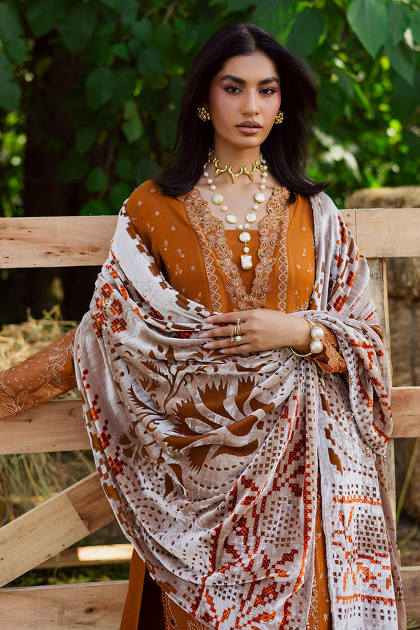 NE-188 – authentic Pakistani dress from the Exclusive Leather Peach collection for women in the UK