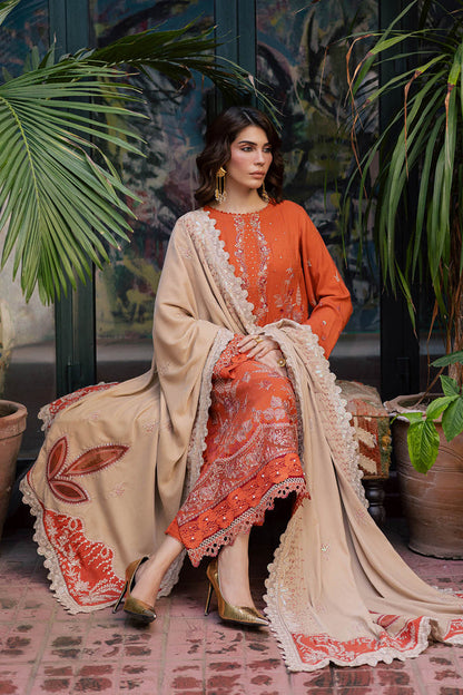 Nureh | Exclusive Leather Peach | NE-184 - Casual Dress - available at Maria Faisal in UK and USA.