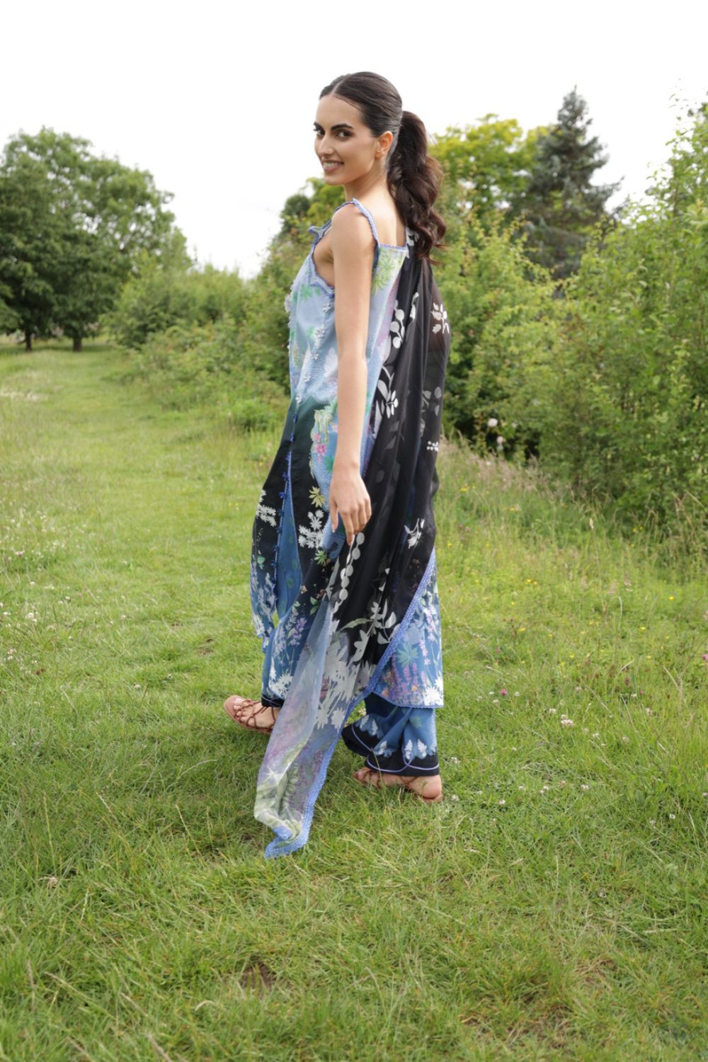 Sobia Nazir | Prints 26 | 5B - Luxury Dress - available at Maria Faisal in UK and USA.