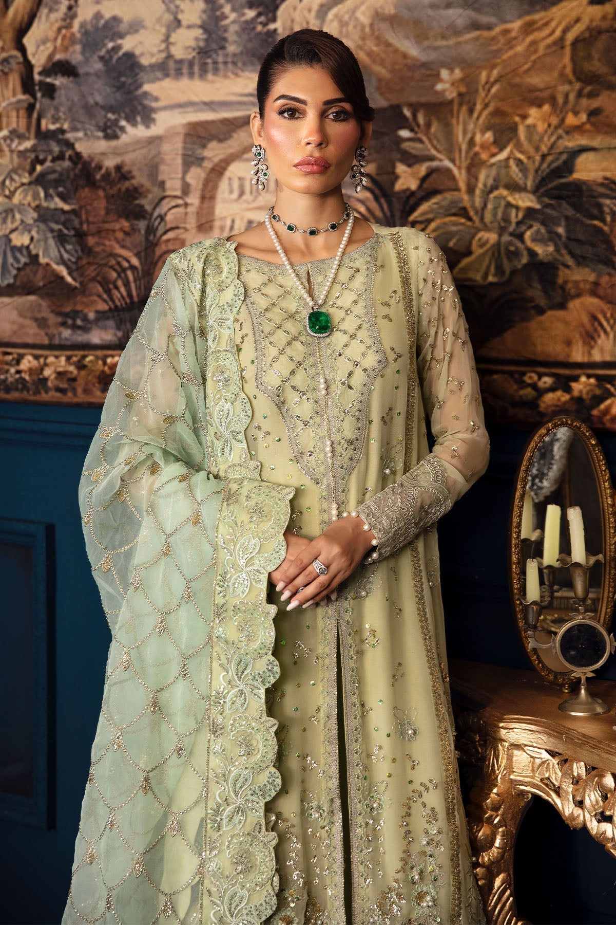 Nureh | Elanora Formal 24 | NEL-50-Meadow - Ladies Clothes - Maria Faisal
