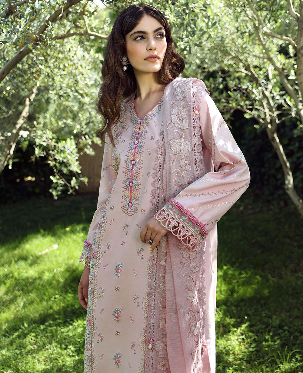 Republic Womenswear | Aylin Summer Lawn 24 | Meleze (D4-B) - Designer Dress with Intricate embroidery and embellishments. Shop elegent wedding dress at Maria Faisal.