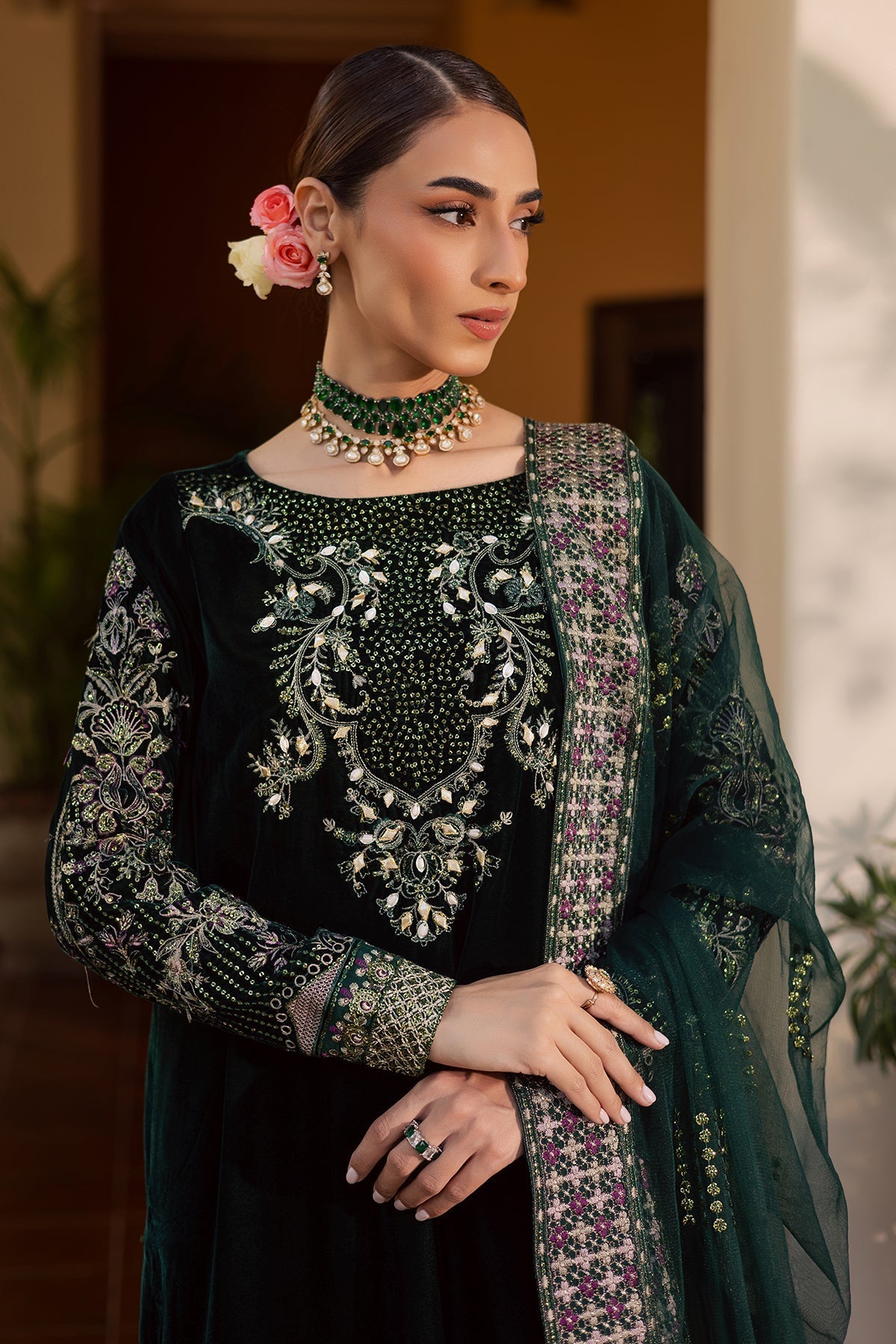 NW-115 – authentic Pakistani dress from the Maya Velvet collection for women in the UK