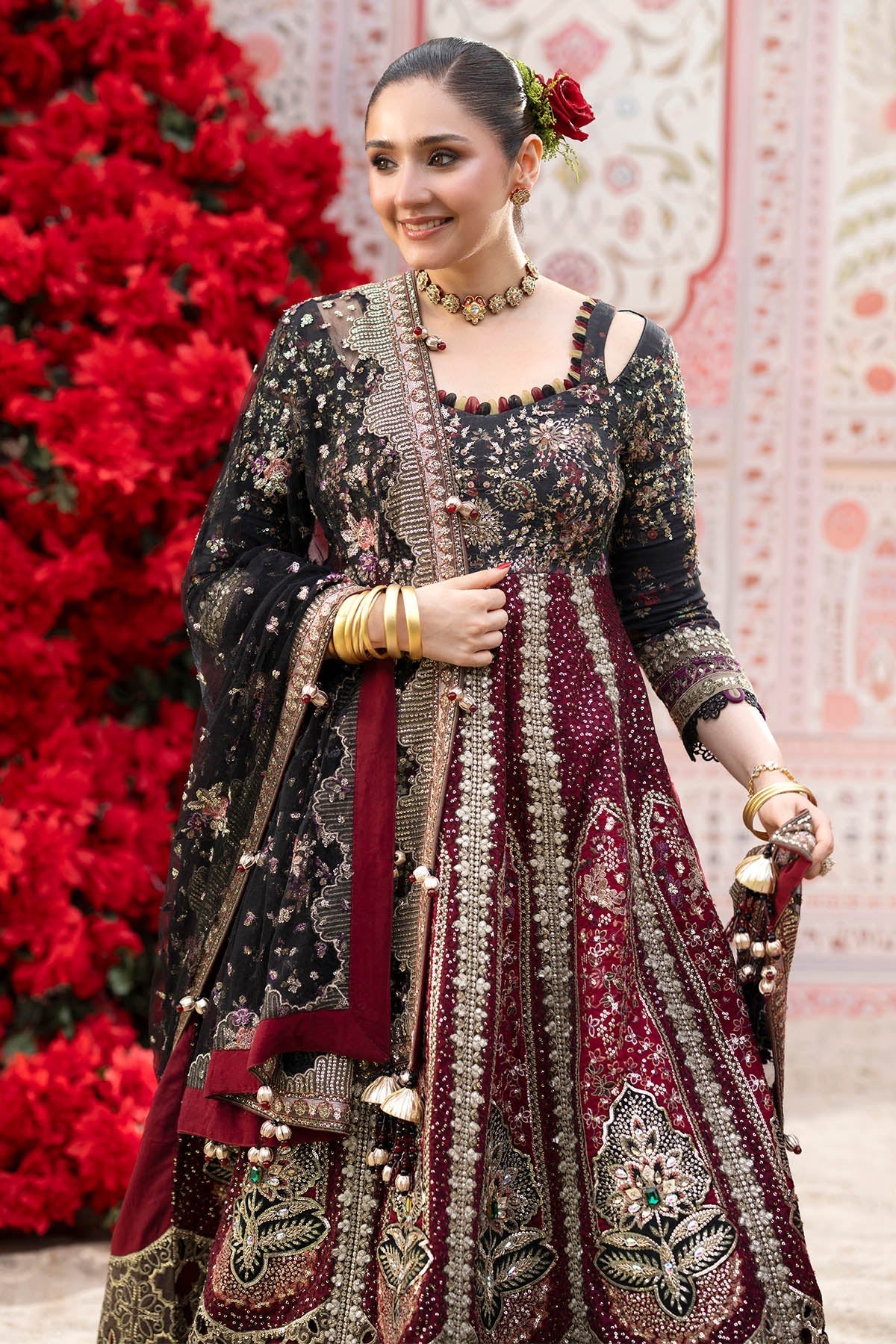 Nureh | Jhoomro Formals | NL-95 Emara - Formal Dress - available at Maria Faisal in UK and USA.