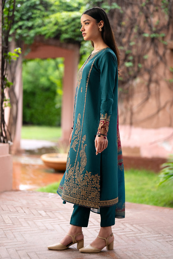 Jazmin | Winter Edition 24 | KHADDAR UW-0070 - Designer Dress with Intricate embroidery and embellishments. Shop elegent wedding dress at Maria Faisal.