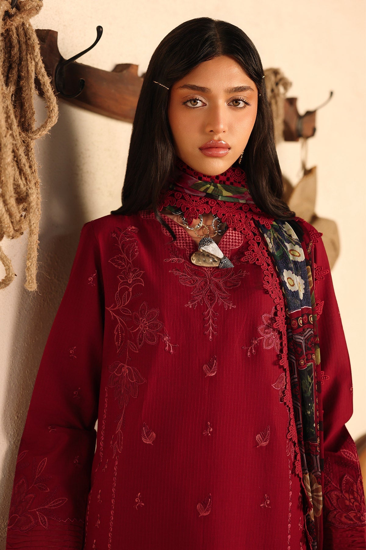 Nureh | Raha Lawn | NE-248 - Luxury Dress - available at Maria Faisal in UK and USA.
