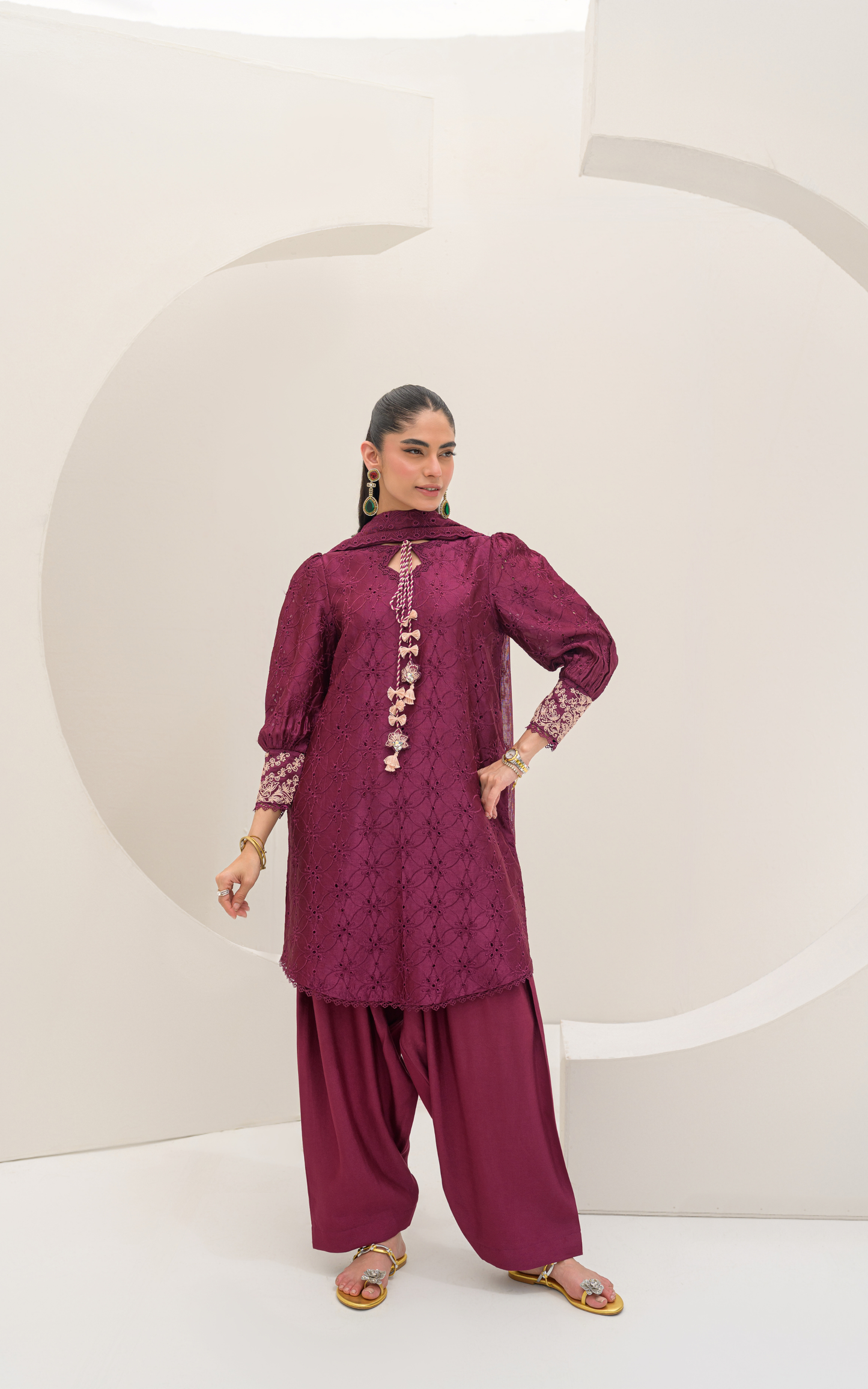 Sana Abbas | Ara Eid Luxe | Zerin - Luxury Dress - available at Maria Faisal in UK and USA.