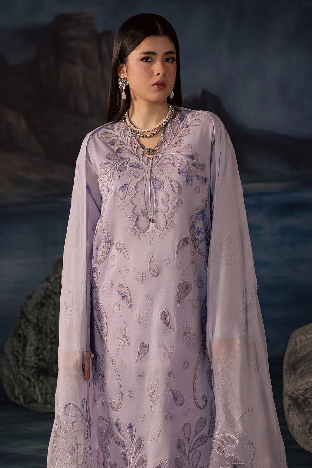 Nureh | Shades of Summer | NP-791 - Luxury Dress - available at Maria Faisal in UK and USA.