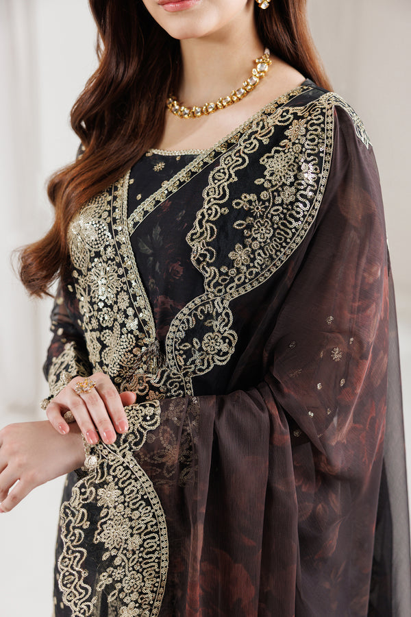 Farasha | Formals 26 | Raven Noir - Formal Dress - available at Maria Faisal in UK and USA.