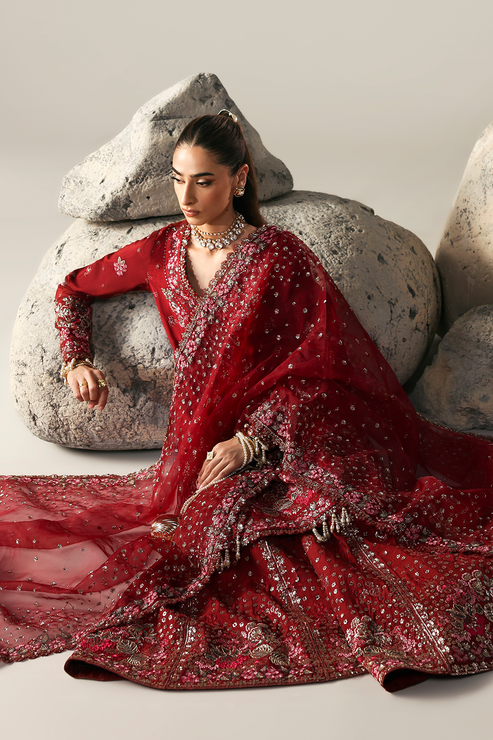 Emaan Adeel | Serein Luxe Silk | SERENITY BLOOM - Formal Dress - available at Maria Faisal in UK and USA.