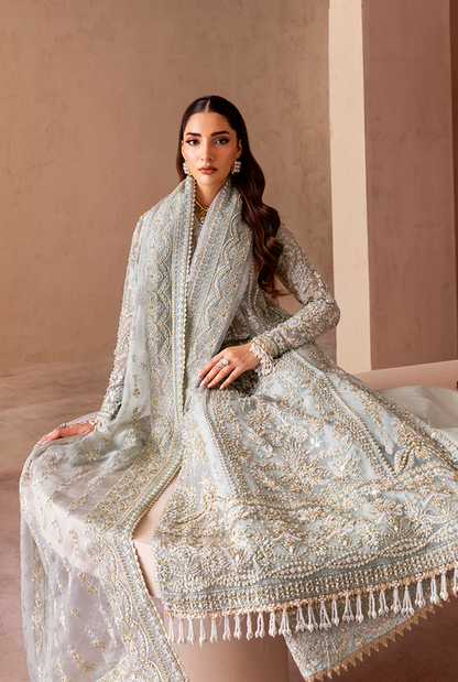 Emaan Adeel | Clay Couture | NUVRA - Formal Dress - available at Maria Faisal in UK and USA.