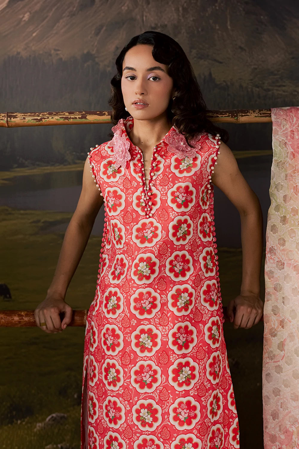Vanya | Post Crds of July | SM-027 - Luxury Dress - available at Maria Faisal in UK and USA.