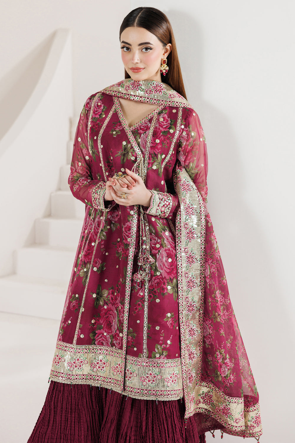 Farasha | Formals 26 | Rouge Reign - Formal Dress - available at Maria Faisal in UK and USA.