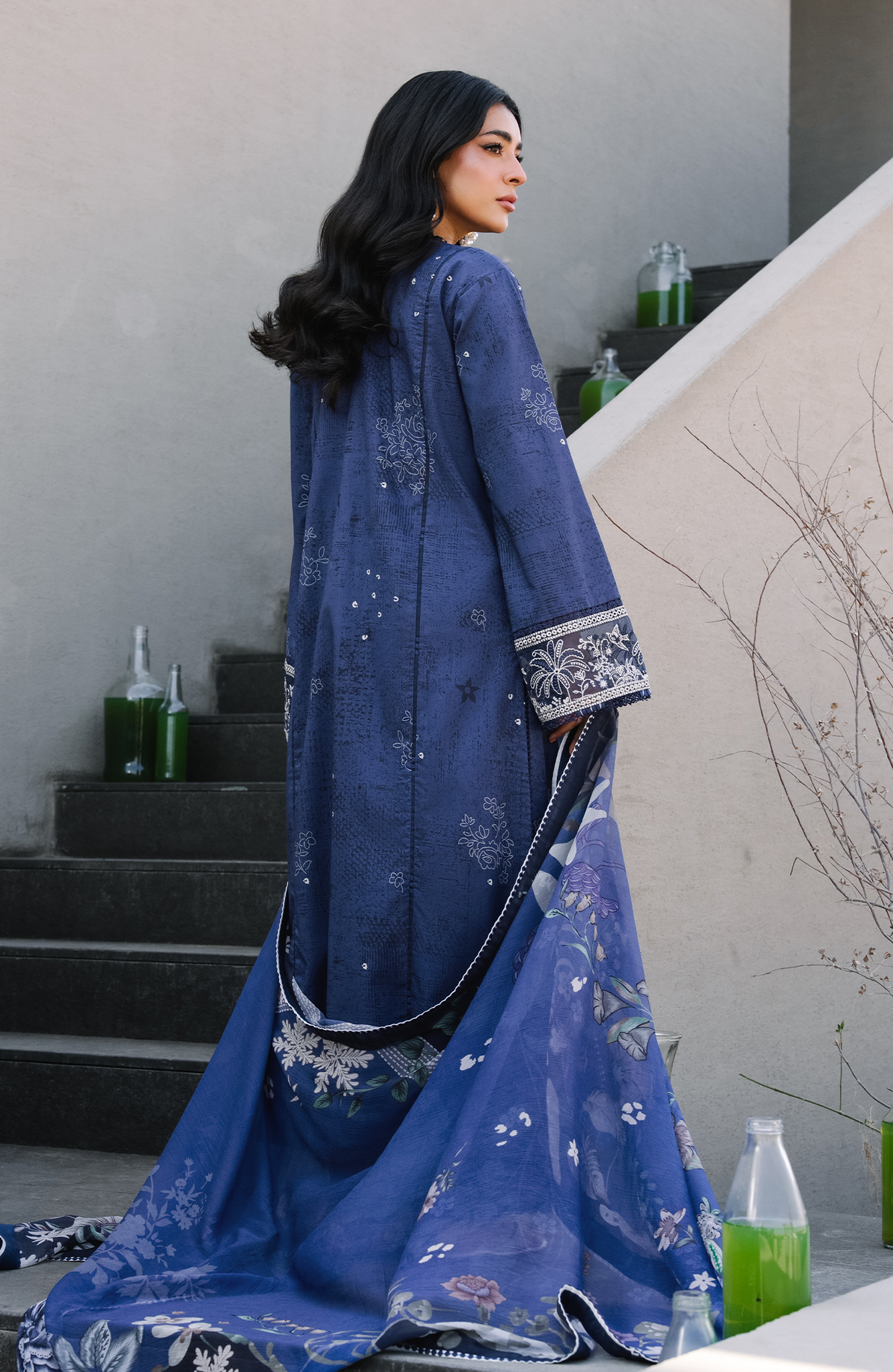 Seran | Afsanah Lawn | Sia - Luxury Dress - available at Maria Faisal in UK and USA.