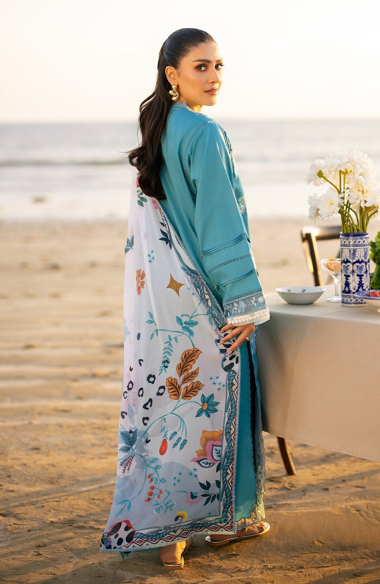 Seran | Afsanah Lawn | Meira - Luxury Dress - available at Maria Faisal in UK and USA.