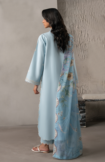 Seran | Selure Lawn | Azurae - Luxury Dress - available at Maria Faisal in UK and USA.