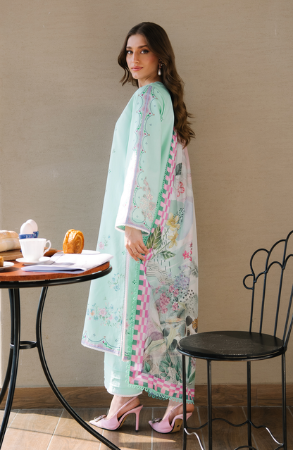Seran | Afsanah Lawn | Elaya - Luxury Dress - available at Maria Faisal in UK and USA.