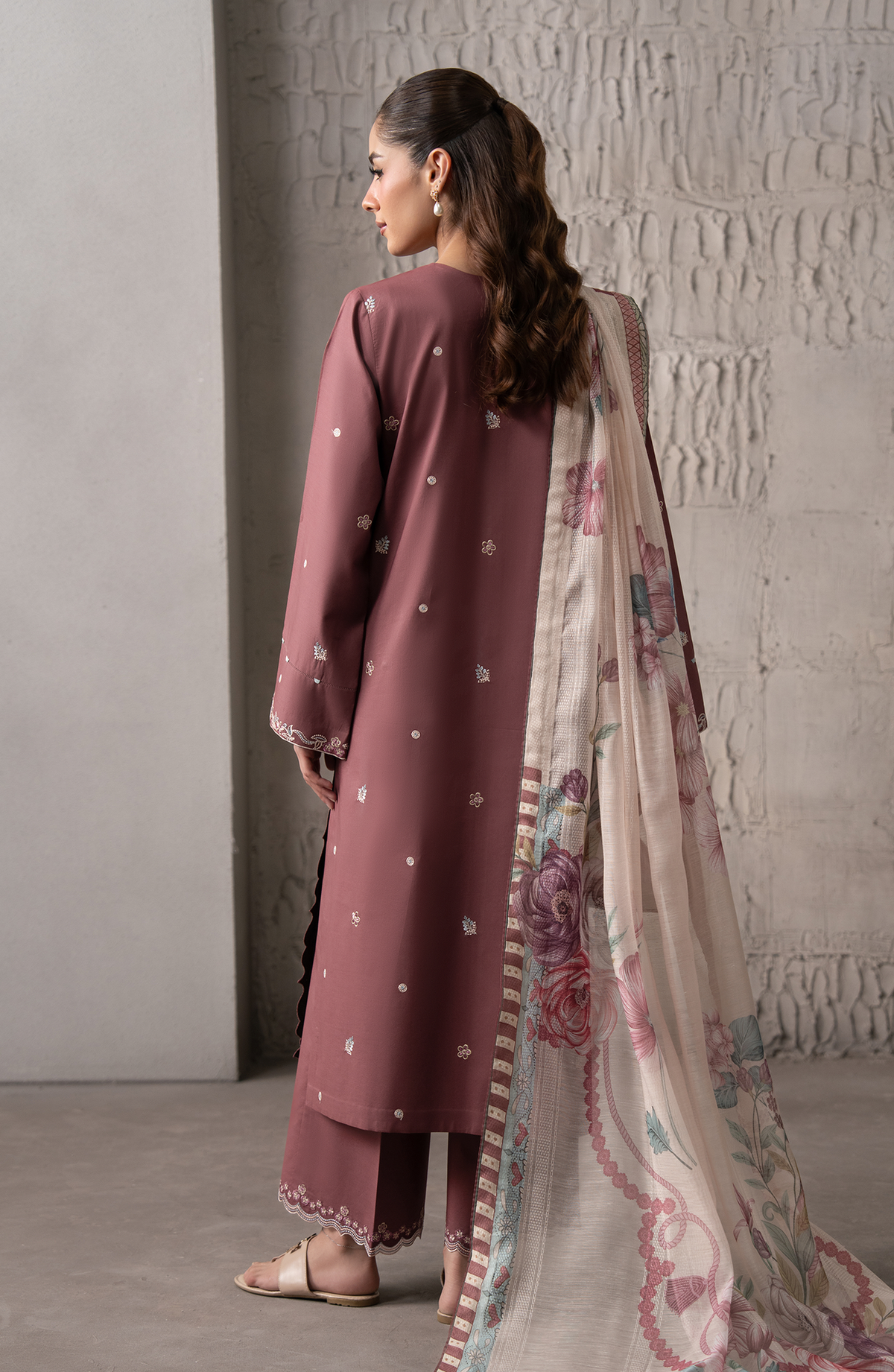 Seran | Selure Lawn | Roselle - Luxury Dress - available at Maria Faisal in UK and USA.