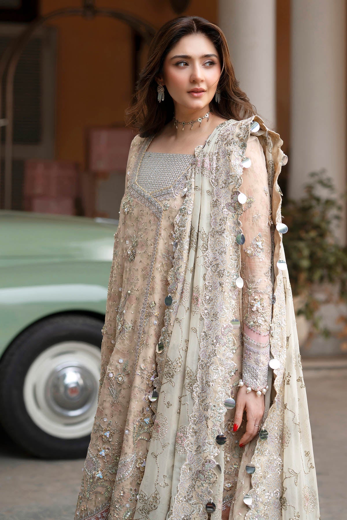 Nureh | Jhoomro Formals |NL-96 Izel - Formal Dress - available at Maria Faisal in UK and USA.