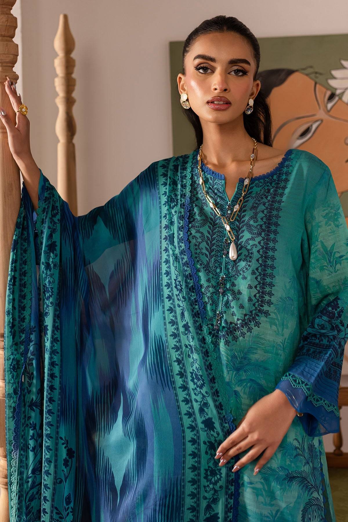 Nureh | Printed lawn 25 | SP-138 by Maria Faisal - Registered Vendor of : Nureh - type : Ladies Clothes - 100% original wedding dresses