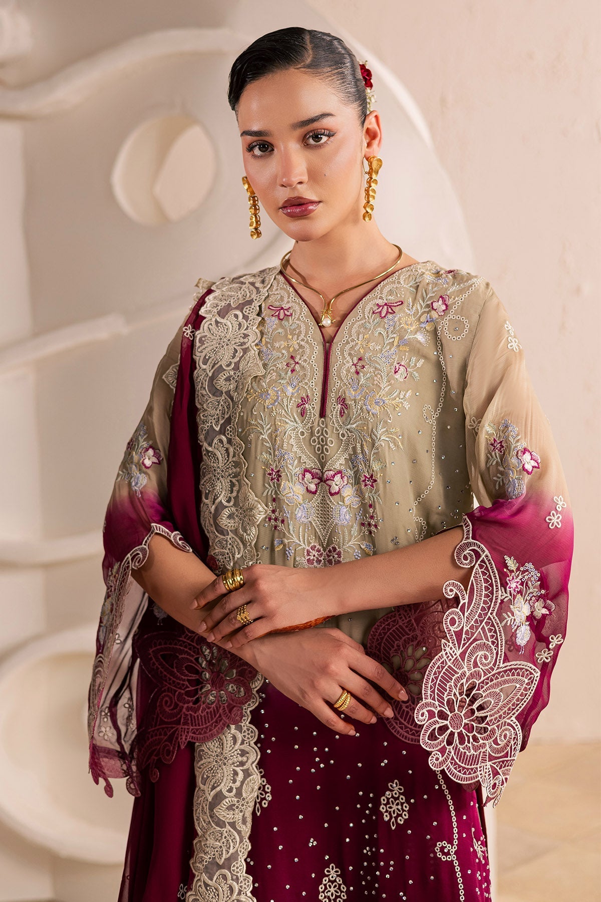 Nureh | Fancy Formal 26 | NP-775 - Formal Dress - available at Maria Faisal in UK and USA.