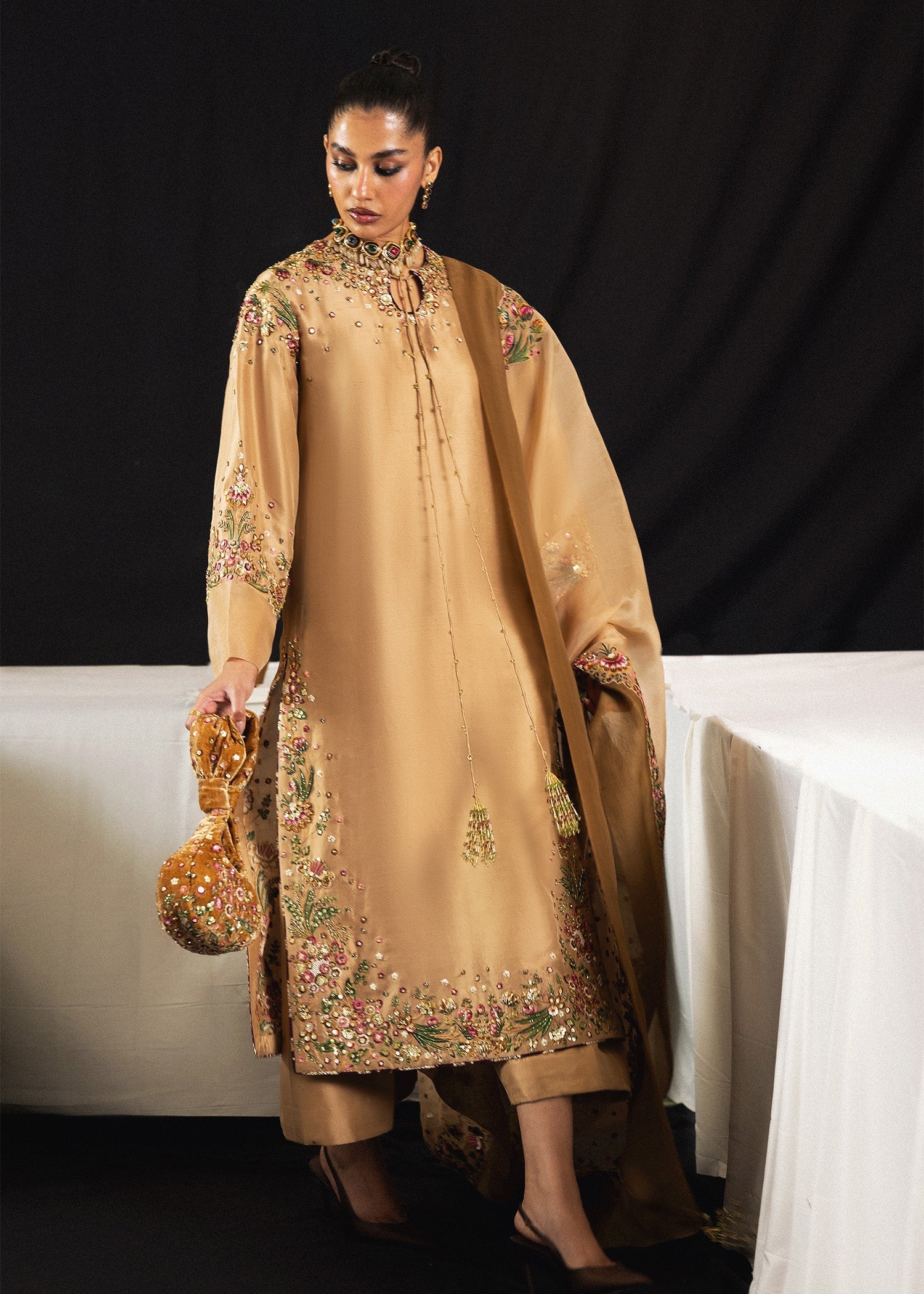 Hussain Rehar | Luxury Pret 26 | Aurelia - Luxury Dress - available at Maria Faisal in UK and USA.