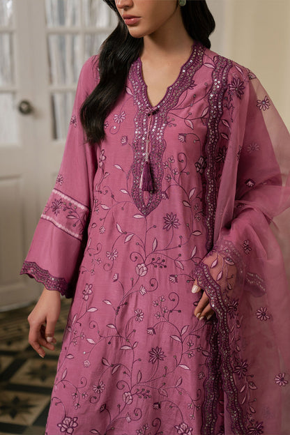 Cross Stitch | SS-26 RTW LUX PRET EDIT-1 | ORCHID AURA - Luxury Dress - available at Maria Faisal in UK and USA.