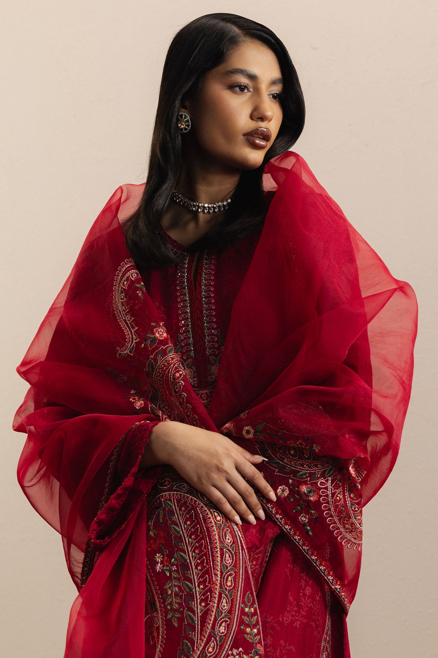 ZaraShahJahan | SS26 | Aarzina - Festive Dress - available at Maria Faisal in UK and USA