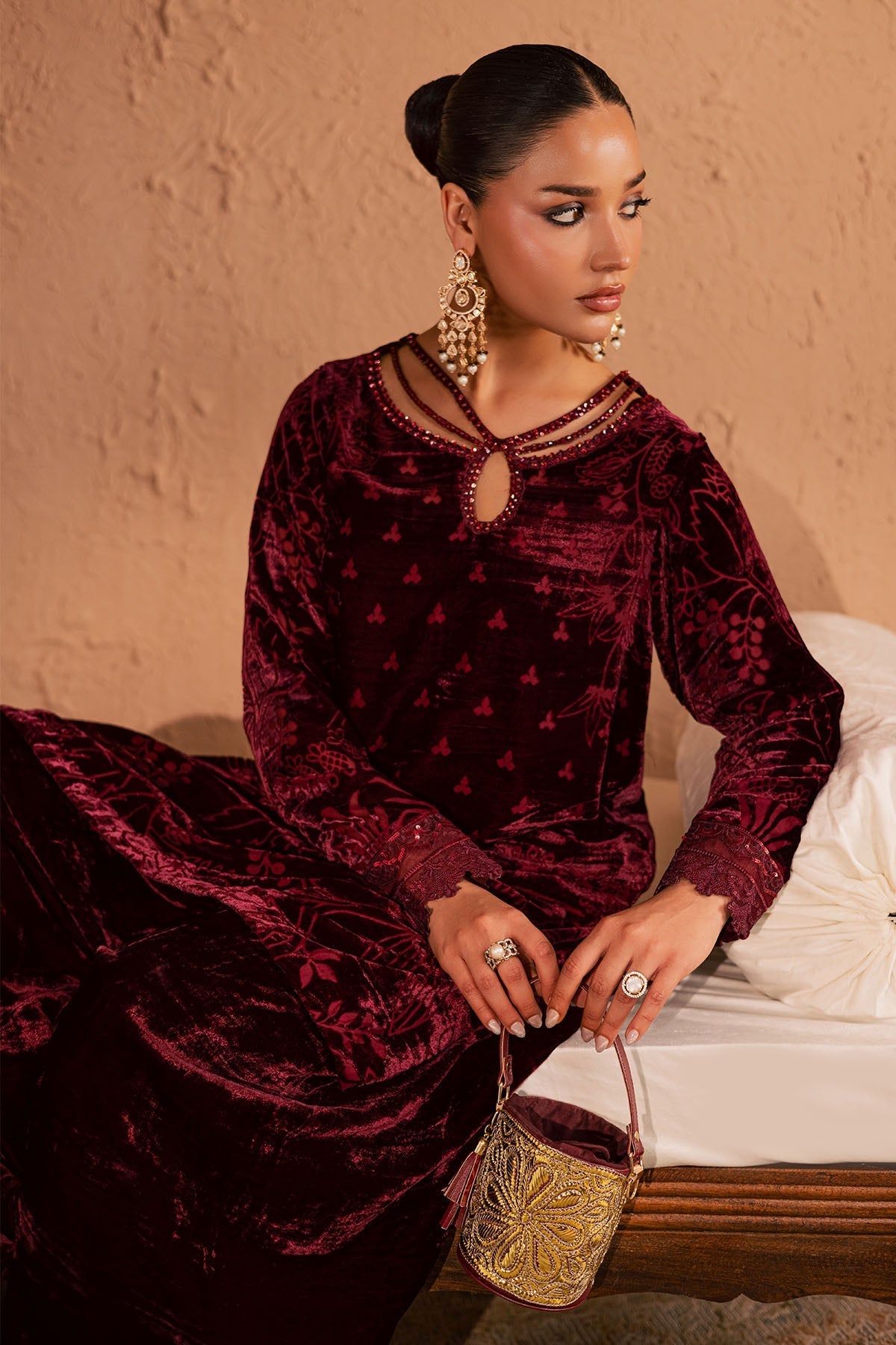 NU2-190 – authentic Pakistani dress from the Ballerina Winter 25 collection for women in the UK