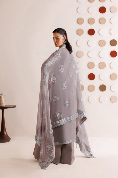 Farasha | Chiffon Threads 26 | WALNUT SILK - Formal Dress - available at Maria Faisal in UK and USA.