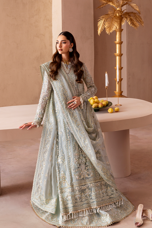Emaan Adeel | Clay Couture | NUVRA - Formal Dress - available at Maria Faisal in UK and USA.