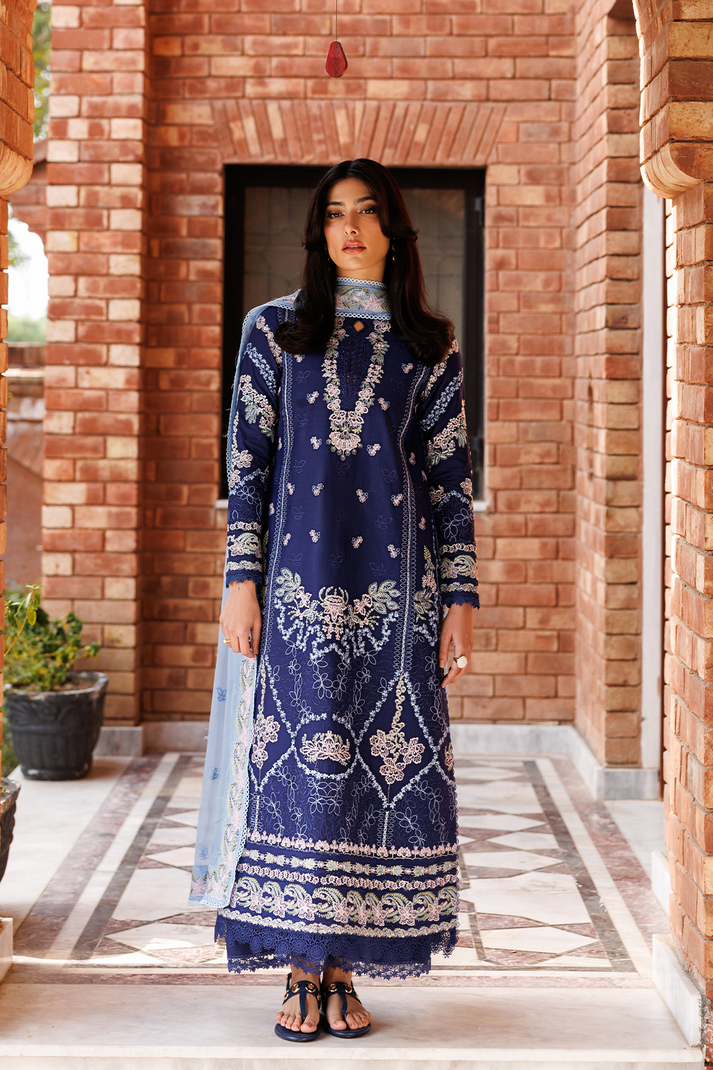 Emaan Adeel | Mirabelle Festive Luxury Lawn | PETAL POSH - Luxury Dress - available at Maria Faisal in UK and USA.