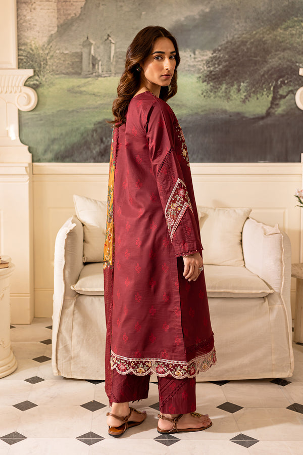 Farasha | Seraya Lawn 24 | AMY - Designer Dress with Intricate embroidery and embellishments. Shop elegent wedding dress at Maria Faisal.