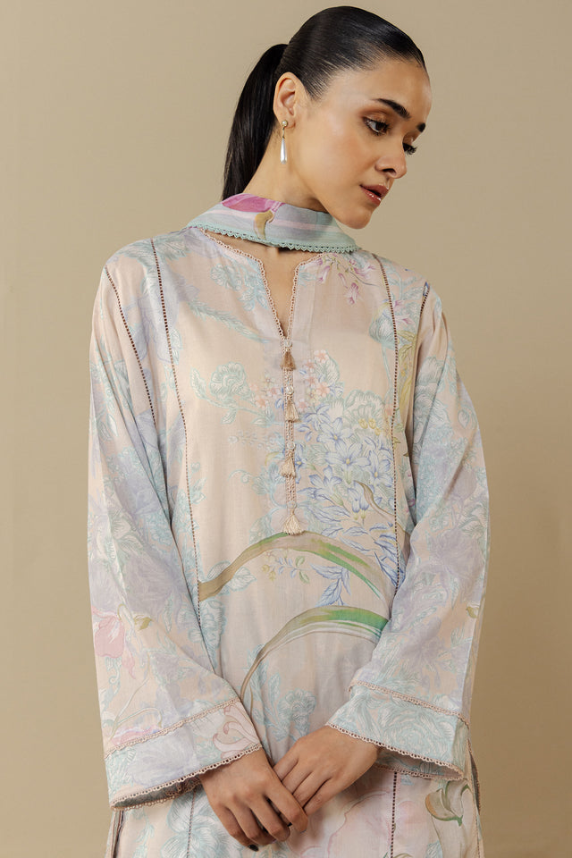 Zara Shahjahan | Coco Prints 26 | Fiora-2B - Casual Dress - available at Maria Faisal in UK and USA.