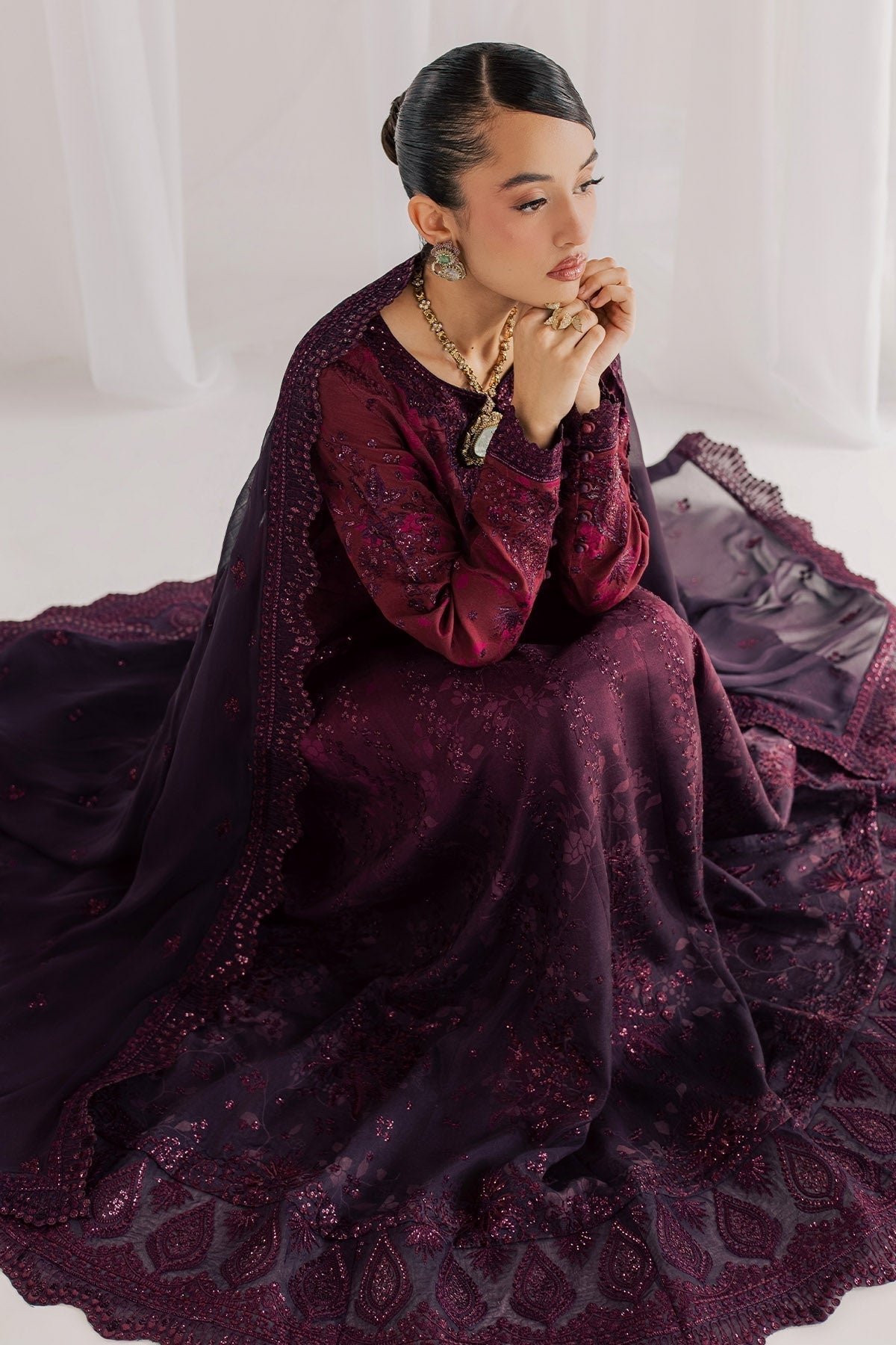 Nureh | Fancy Formal 26 | NP-810 - Formal Dress - available at Maria Faisal in UK and USA.