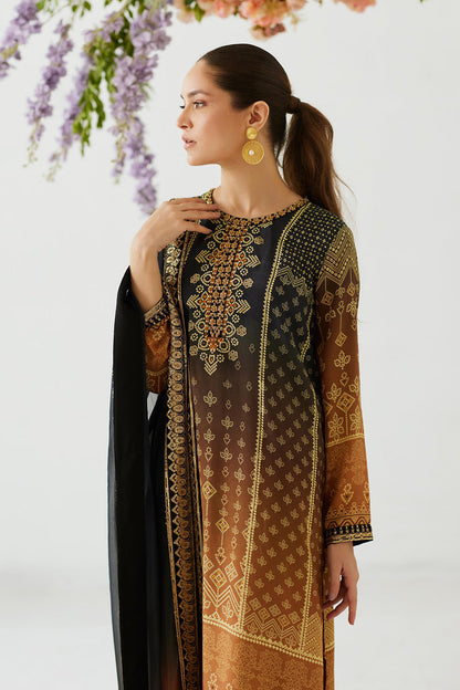 Mina Hasan | Signature Pret | Ombre Chunri - Luxury Dress - available at Maria Faisal in UK and USA.