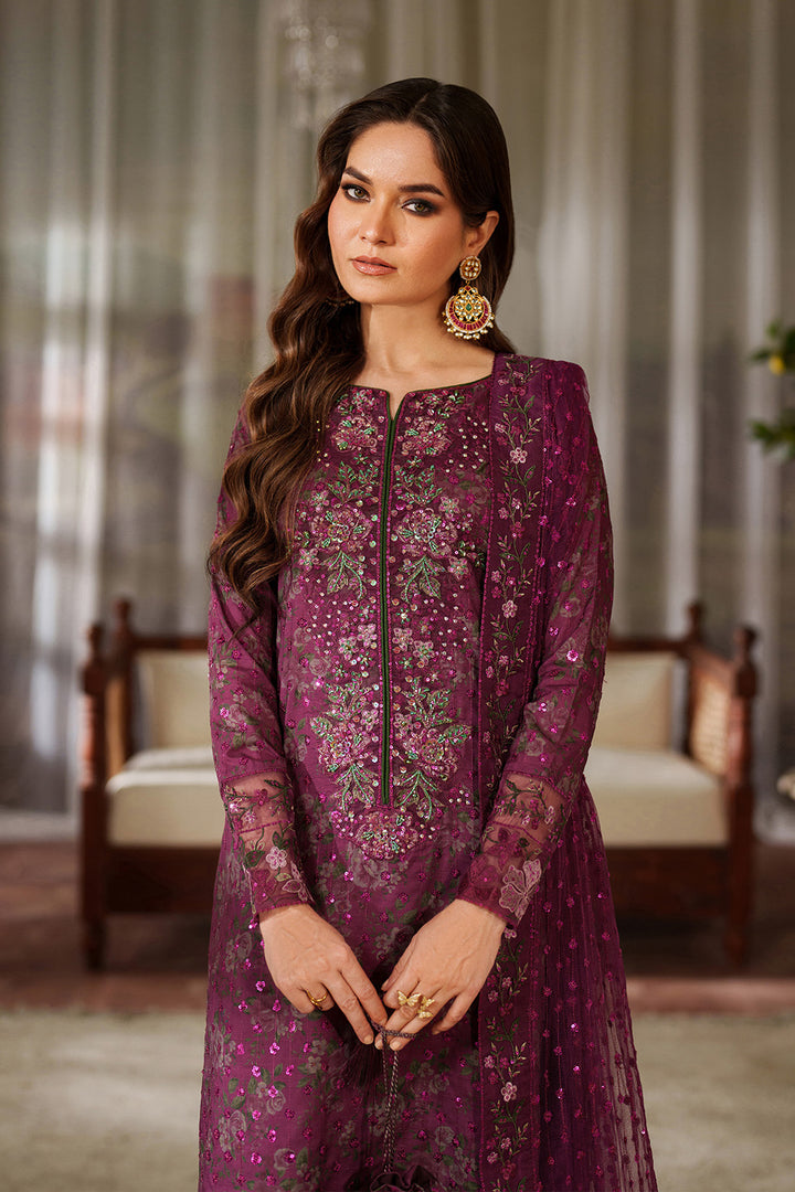 Iznik | Printed Formals | UE-538 - Formal Dress - available at Maria Faisal in UK and USA.