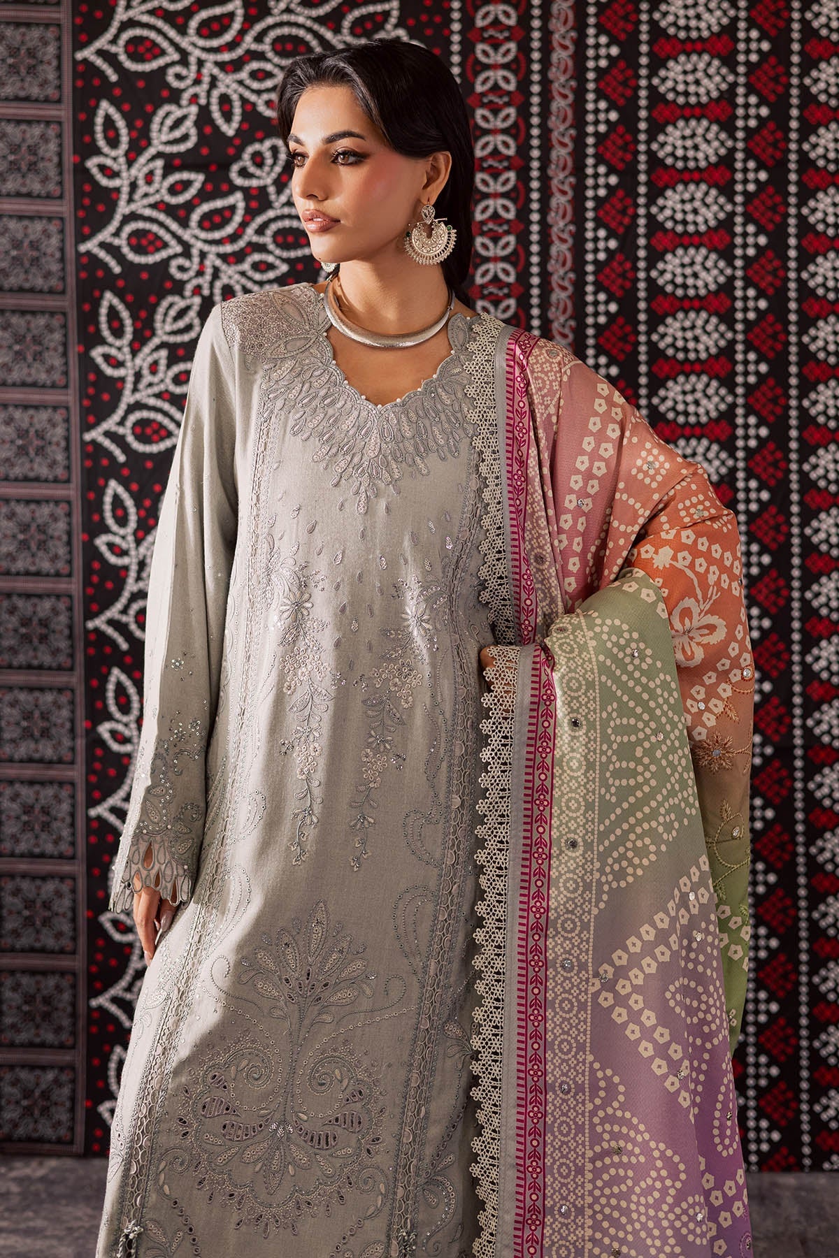 NE-207 – authentic Pakistani dress from the Bazaar Luxe 25 collection for women in the UK